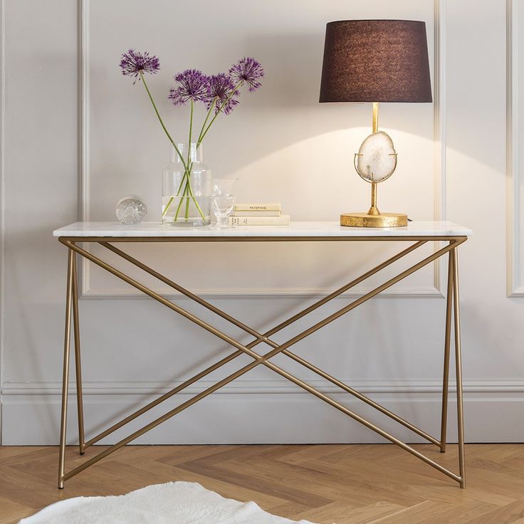 small glass entryway table