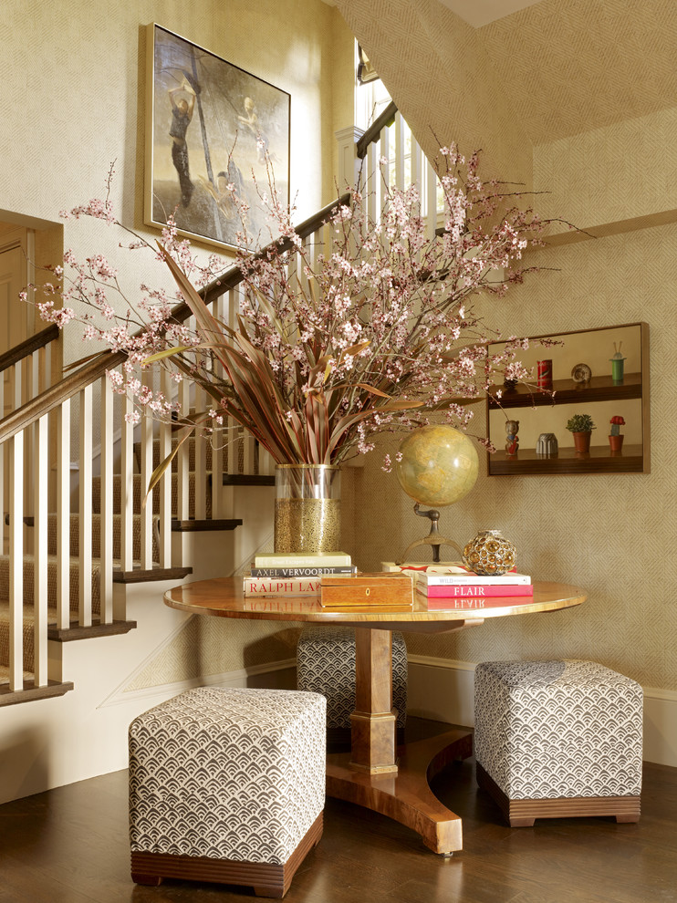 small round entryway table
