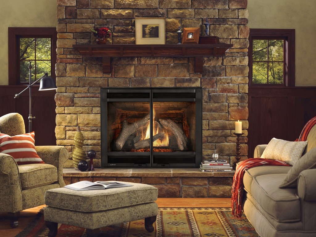 stone gas fireplace design ideas