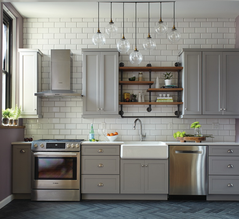 subway tile entire kitchen