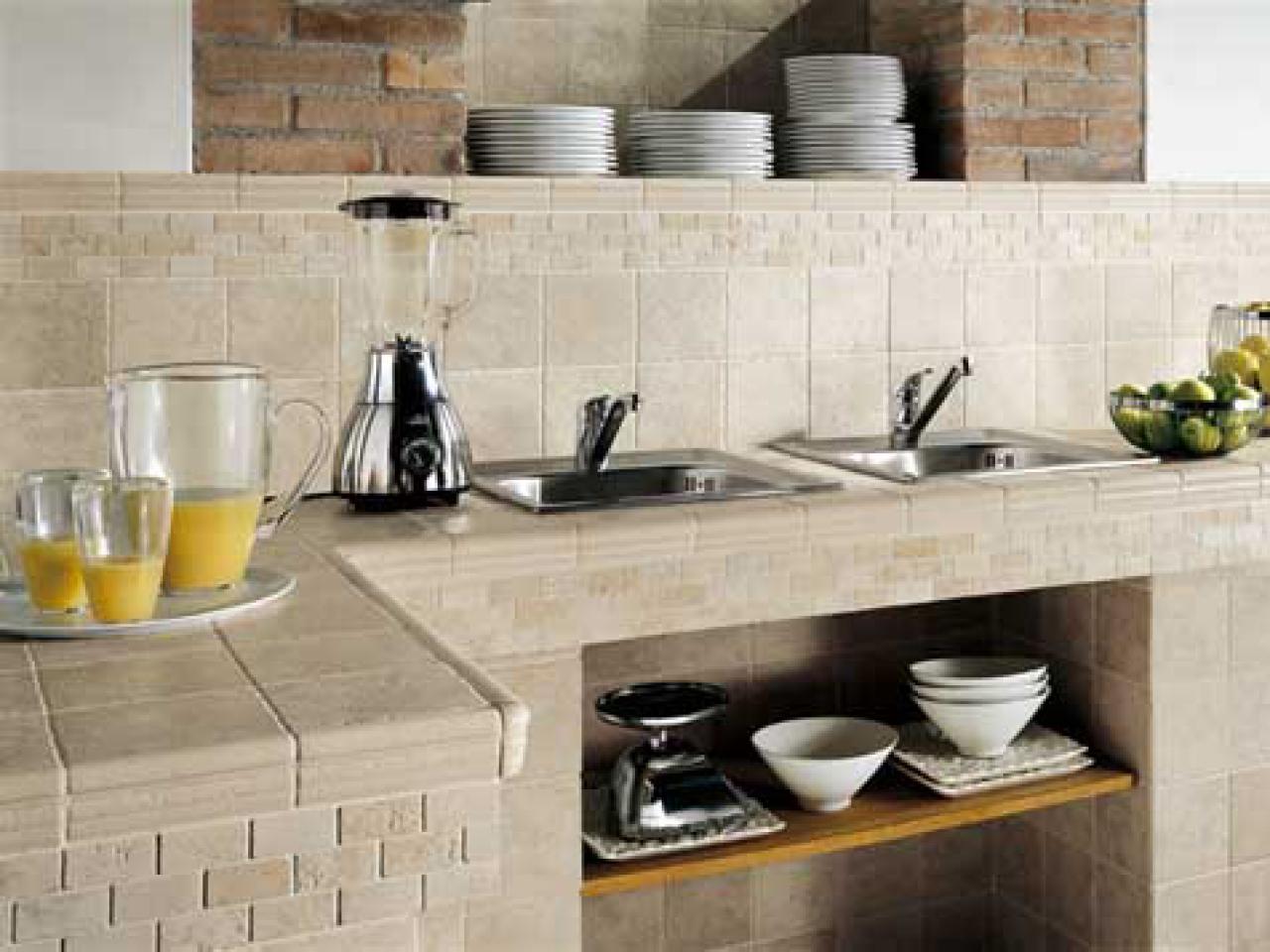 subway tile kitchen countertop