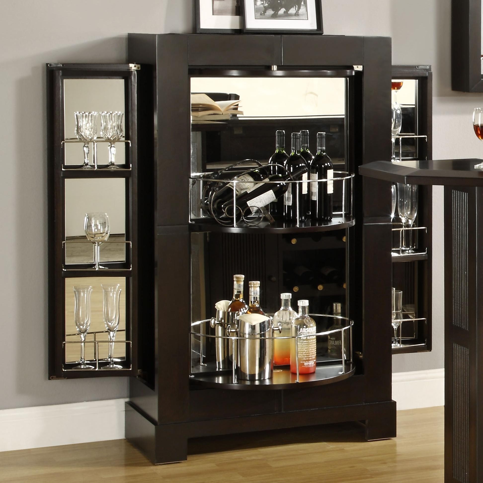 tall corner bar cabinet