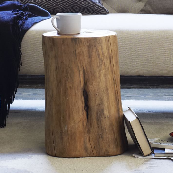 tree stump table bark