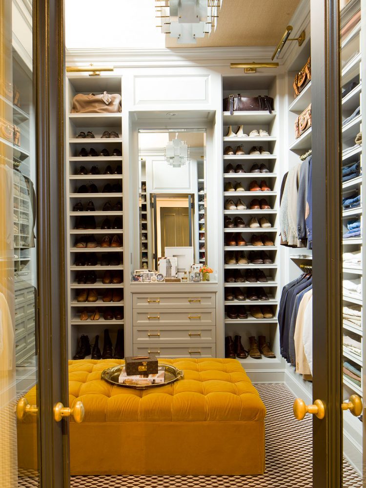 walk in closet in a small space