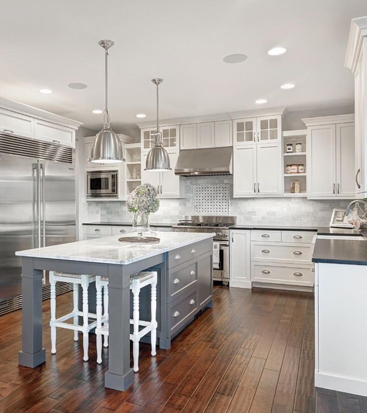 white kitchens with granite counters