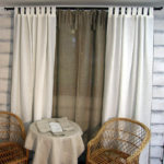 white linen cotton curtains