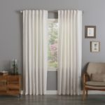white linen curtain fabric