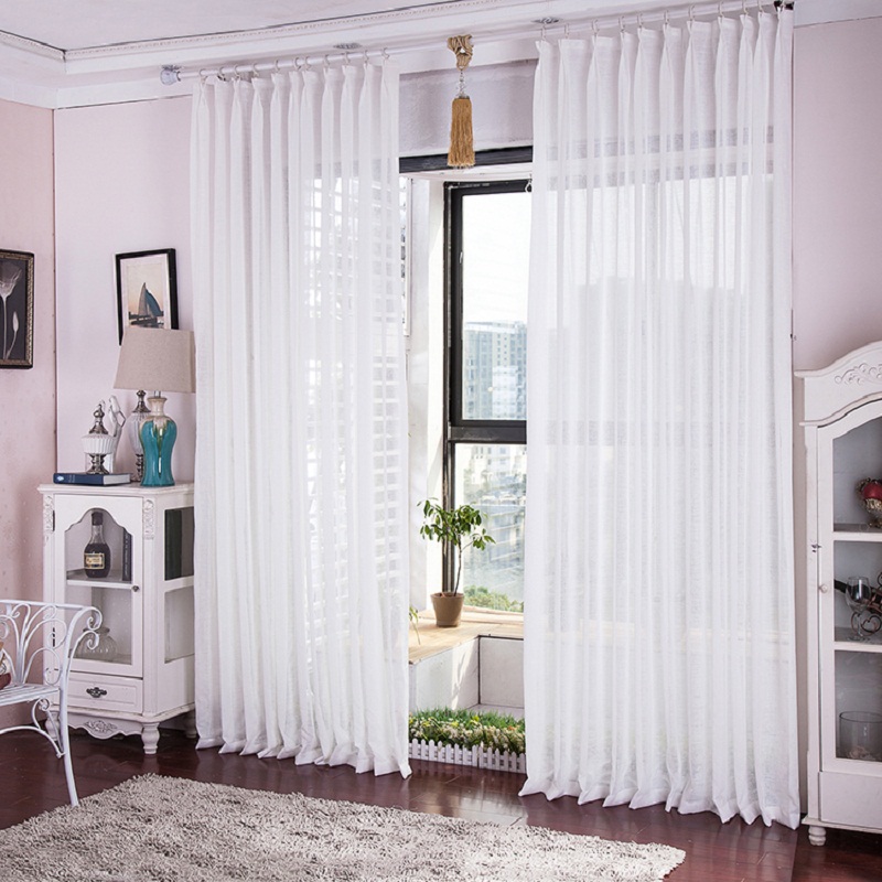 white linen eyelet curtains