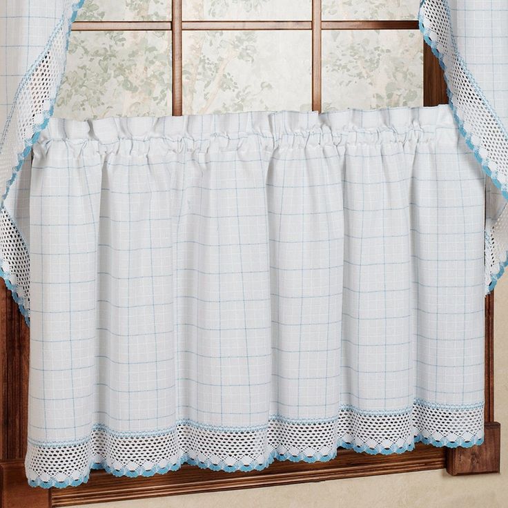 white linen tier curtains