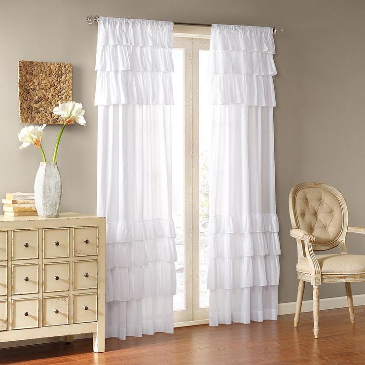 white ruffle edge curtains